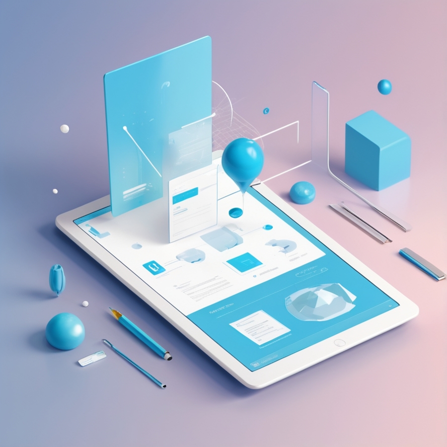 website isometric image